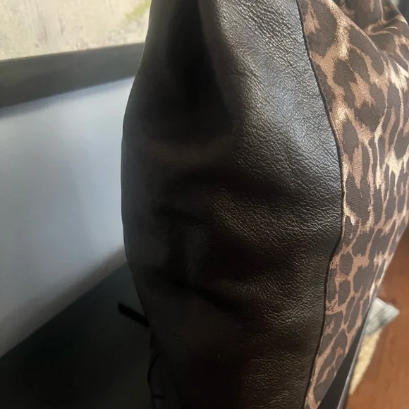 Coach Brown Park Chain Leopard Print Shoulder Bag - Picture 8 of 13
